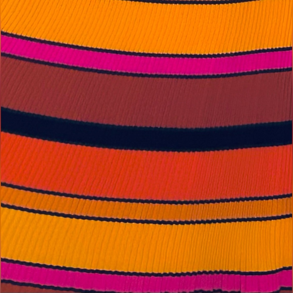 Vibrant Colorful Striped Midi Maxi Skirt J. Crew Sz 10P  Fall Accordion Pleated - Picture 11 of 13
